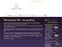 Tablet Screenshot of persuasionpr.com